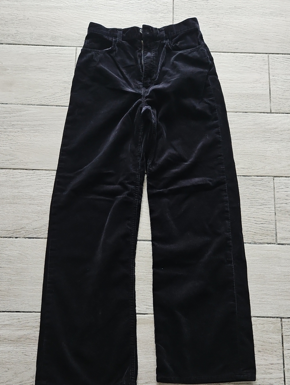 Polo by Ralph Lauren Black Corduroy Wide-Leg Pants
